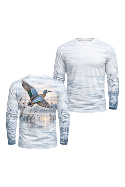 Performance Hunting Long Sleeve - Blue Wing Dawn Teal Flight - ULS718K image 1