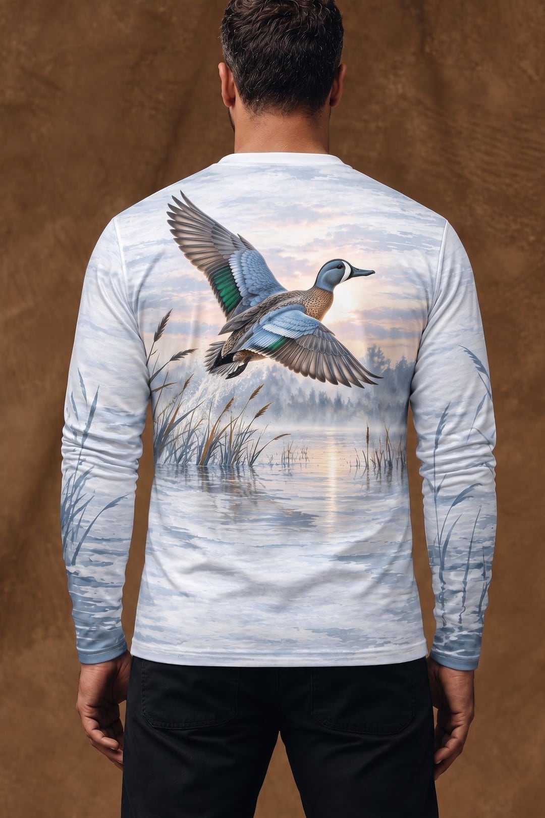 Performance Hunting Long Sleeve - Blue Wing Dawn Teal Flight - ULS718K image 2