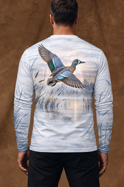 Performance Hunting Long Sleeve - Blue Wing Dawn Teal Flight - ULS718K image 2