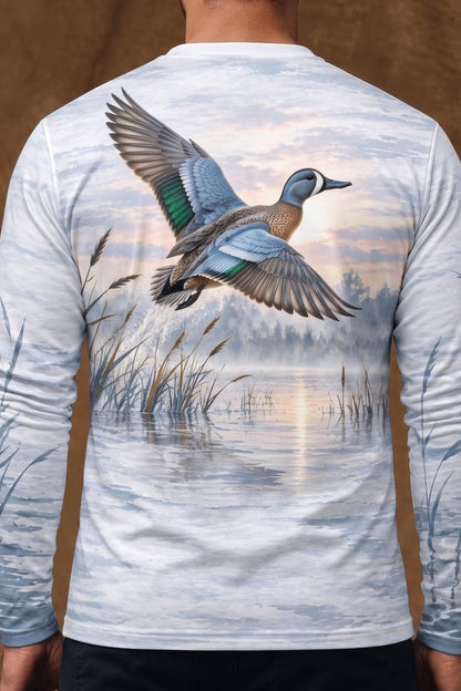 Performance Hunting Long Sleeve - Blue Wing Dawn Teal Flight - ULS718K image 4