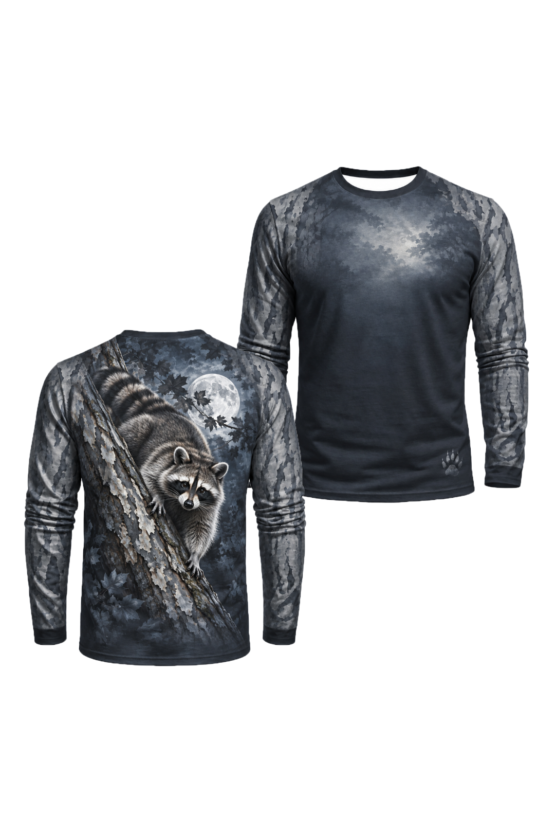 Performance Hunting Long Sleeve - Moonlit Sycamore Raccoon Prowl - ULS719K image 1