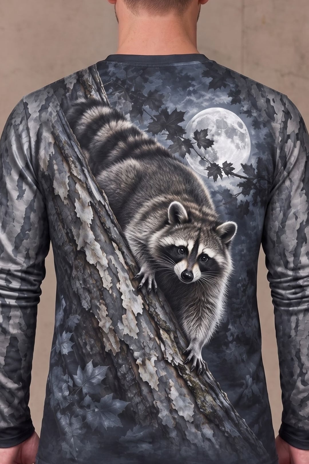 Performance Hunting Long Sleeve - Moonlit Sycamore Raccoon Prowl - ULS719K image 4