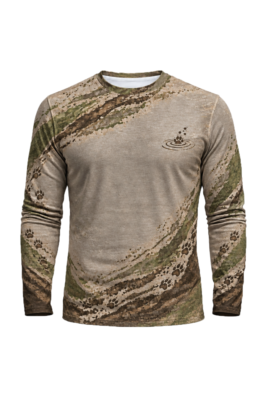 Performance Hunting Long Sleeve - Creekbank Raccoon Tracks - ULS720K image 6