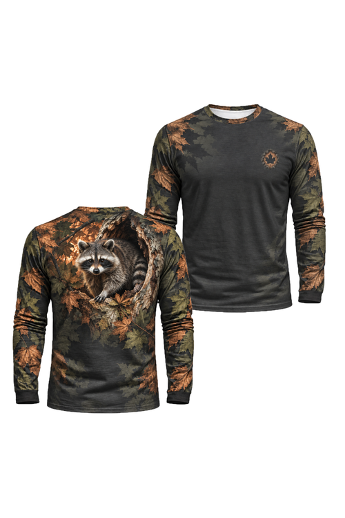 Performance Hunting Long Sleeve - Autumn Den Raccoon Watch - ULS721K image 1