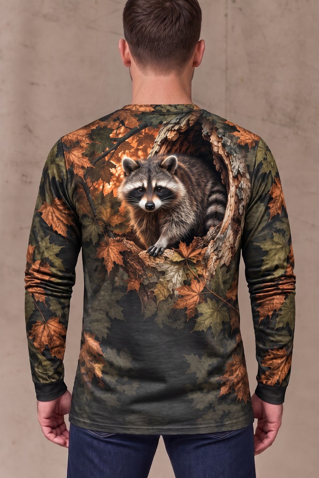 Performance Hunting Long Sleeve - Autumn Den Raccoon Watch - ULS721K image 2