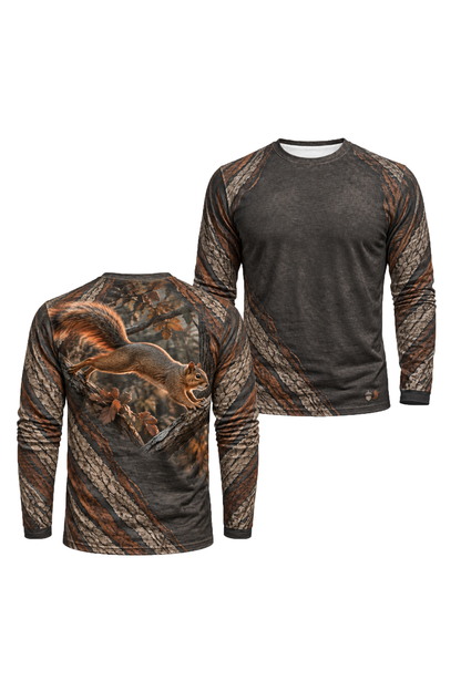 Performance Hunting Long Sleeve - Hickory Timber Squirrel Leap - ULS723K image 1