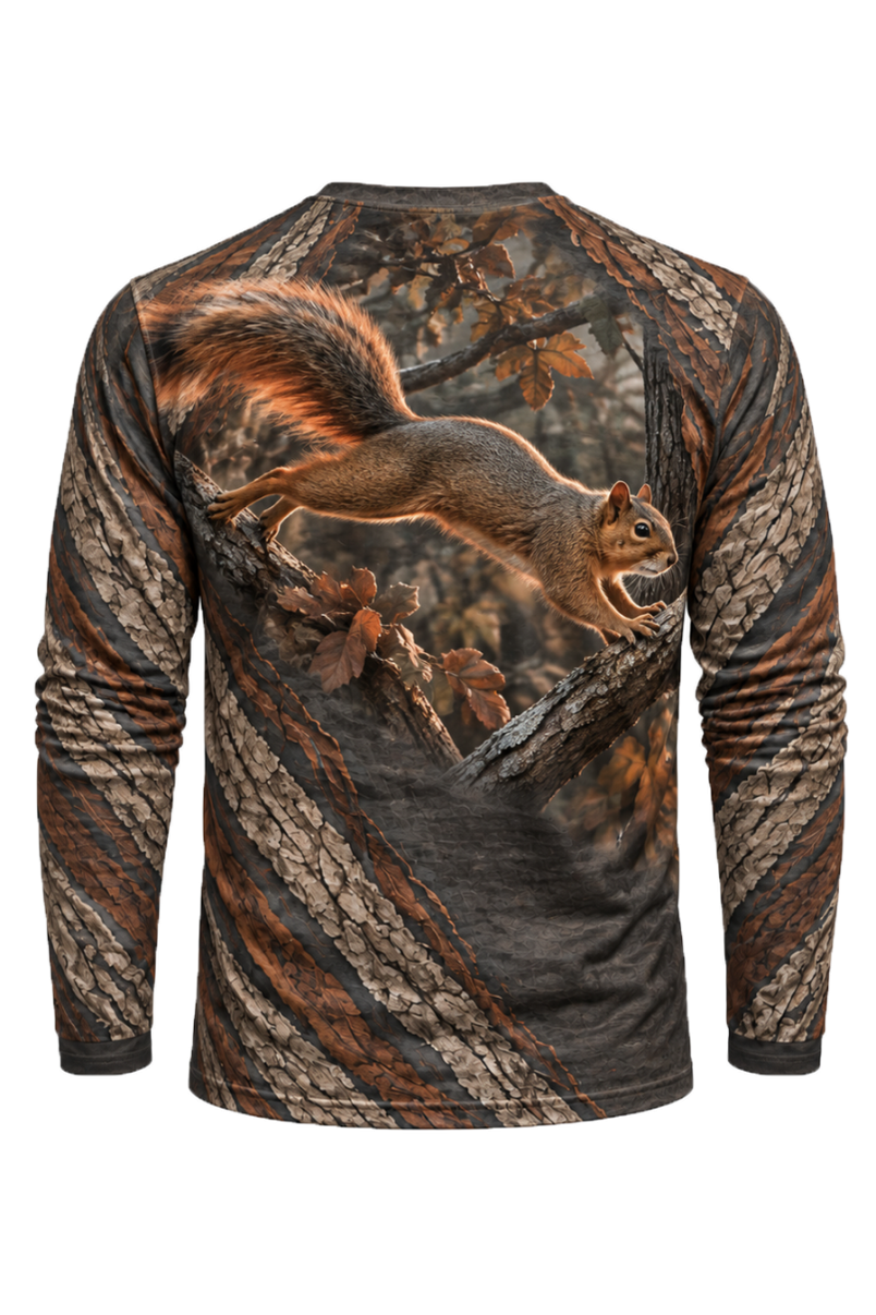 Performance Hunting Long Sleeve - Hickory Timber Squirrel Leap - ULS723K image 5