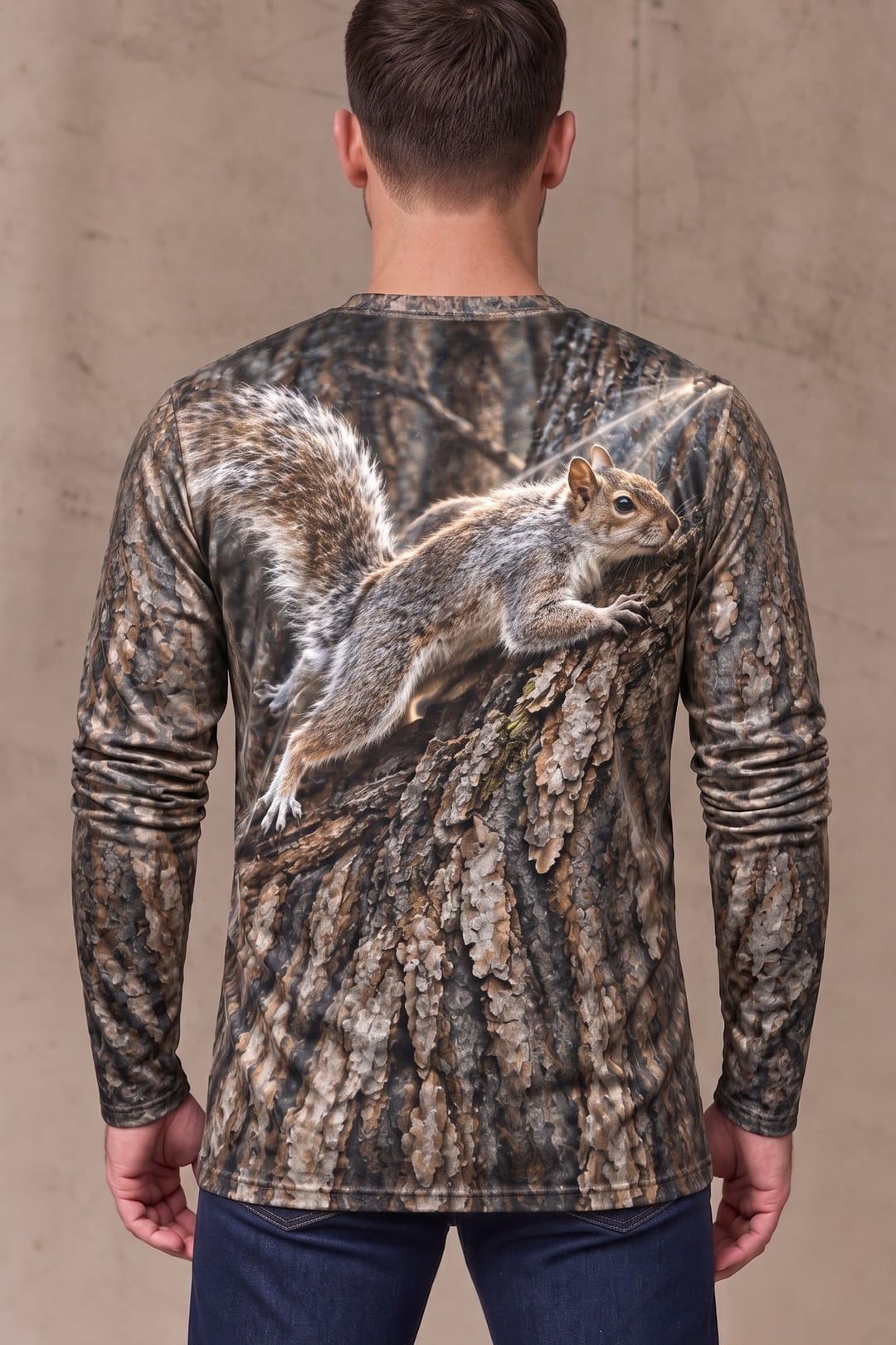 Performance Hunting Long Sleeve - Bark Shadow Squirrel Dash - ULS725K image 2