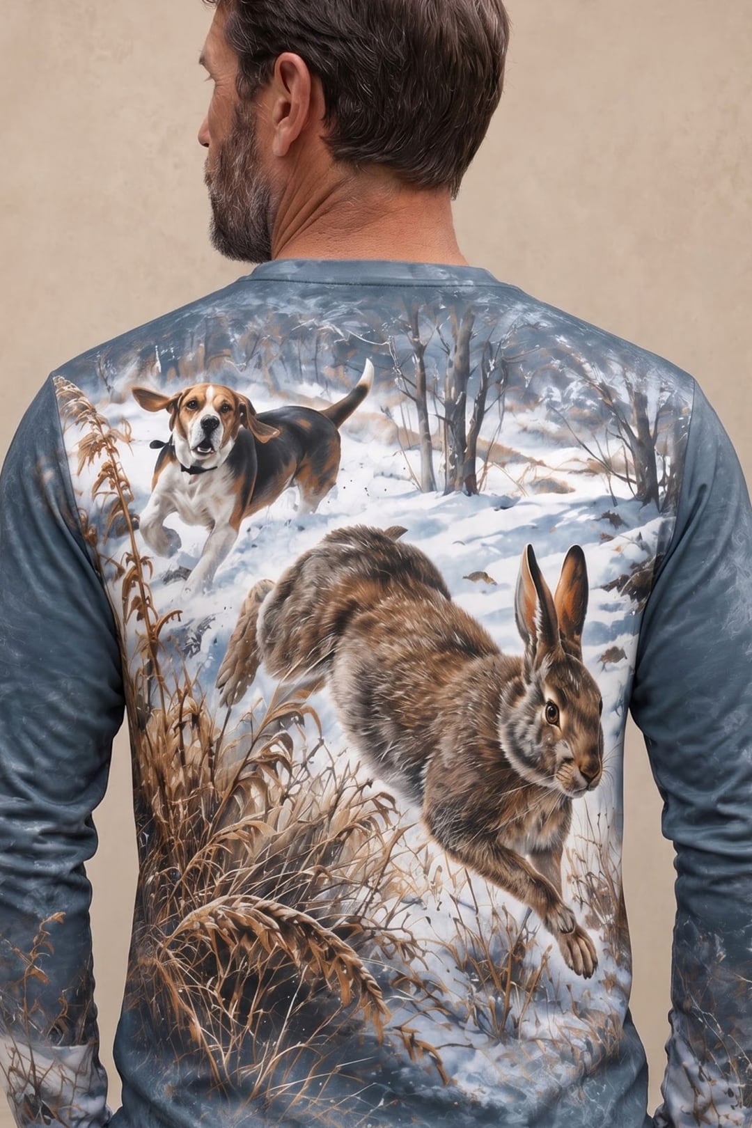 Performance Hunting Long Sleeve - Winter Brush Rabbit Pursuit - ULS731K image 4