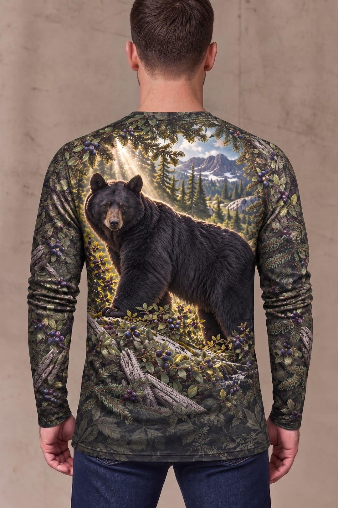 Performance Hunting Long Sleeve - Mountain Berry Bear Basin - ULS733K image 2