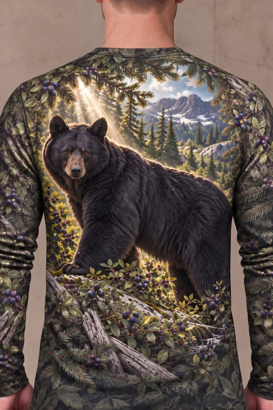 Performance Hunting Long Sleeve - Mountain Berry Bear Basin - ULS733K image 4