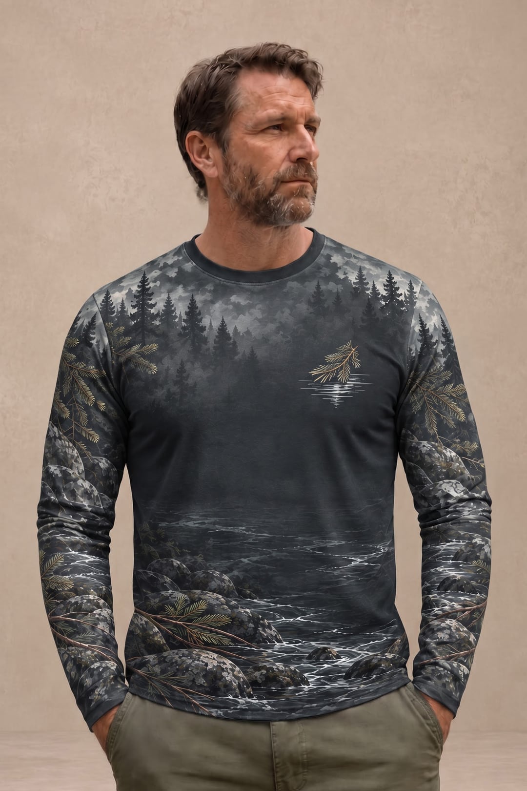 Performance Hunting Long Sleeve - Northwoods Creek Black Bear Crossing - ULS734K image 3