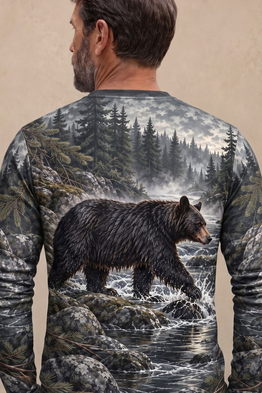 Performance Hunting Long Sleeve - Northwoods Creek Black Bear Crossing - ULS734K image 4