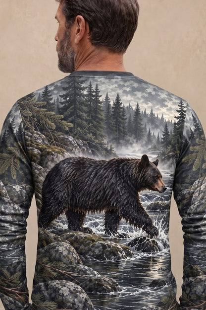 Performance Hunting Long Sleeve - Northwoods Creek Black Bear Crossing - ULS734K image 4