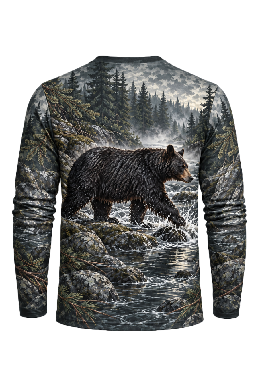 Performance Hunting Long Sleeve - Northwoods Creek Black Bear Crossing - ULS734K image 5
