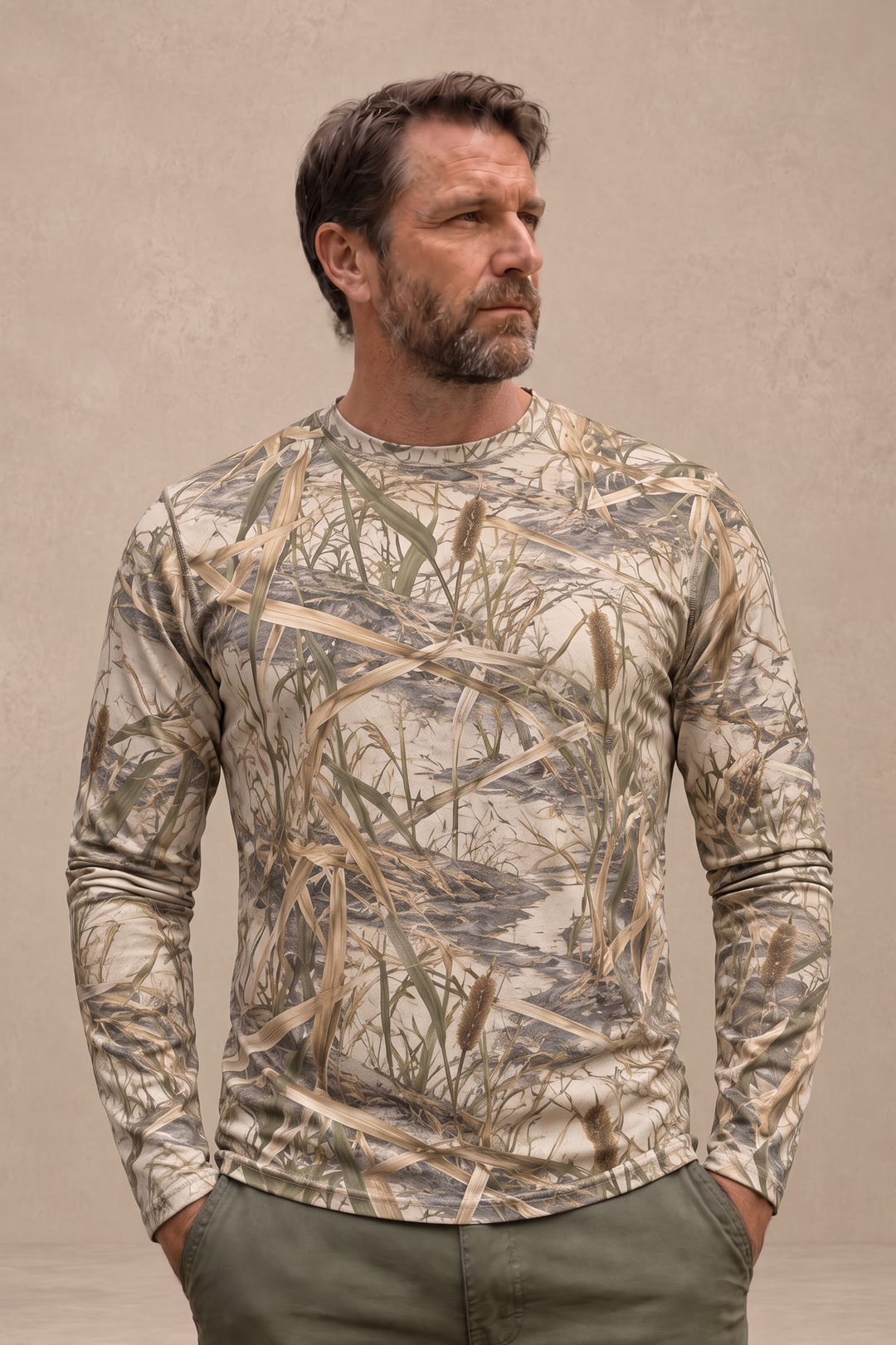 Performance Hunting Long Sleeve - Frosted Marsh Mink Prowl - ULS736K image 3