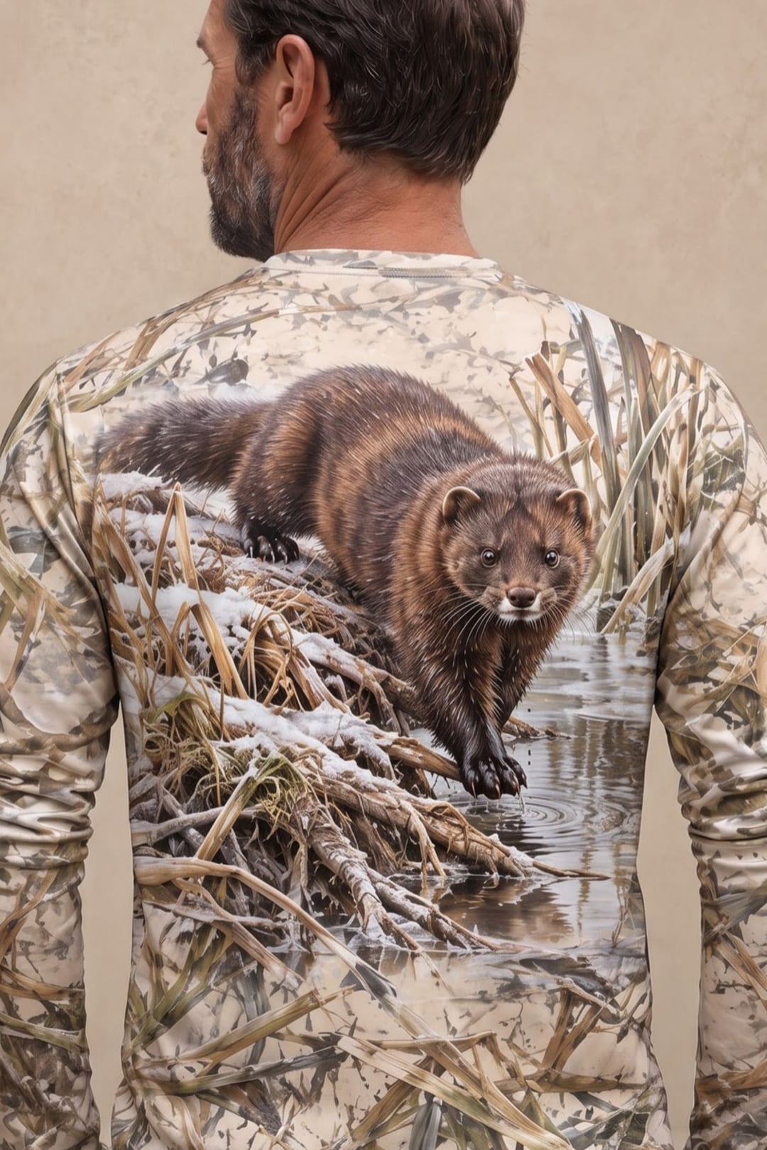 Performance Hunting Long Sleeve - Frosted Marsh Mink Prowl - ULS736K image 4