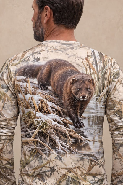 Performance Hunting Long Sleeve - Frosted Marsh Mink Prowl - ULS736K image 4