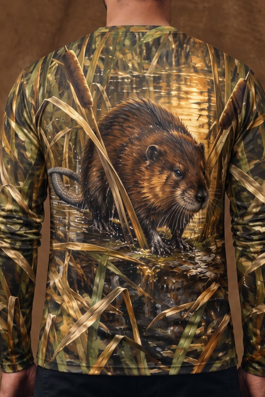 Performance Hunting Long Sleeve - Autumn Marsh Muskrat Watch - ULS744K image 4