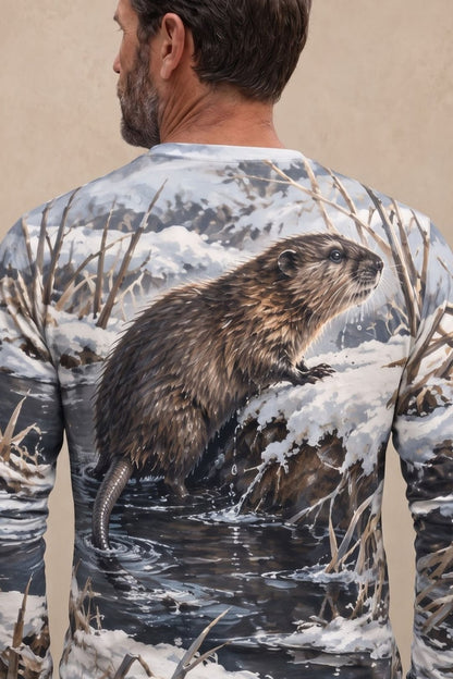 Performance Hunting Long Sleeve - Winter Bank Muskrat Climb - ULS745K image 4