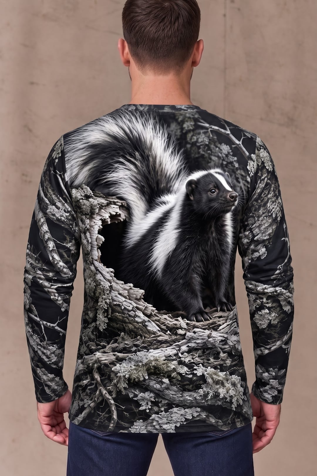 Performance Hunting Long Sleeve - Hollow Log Skunk Emerges - ULS748K image 2