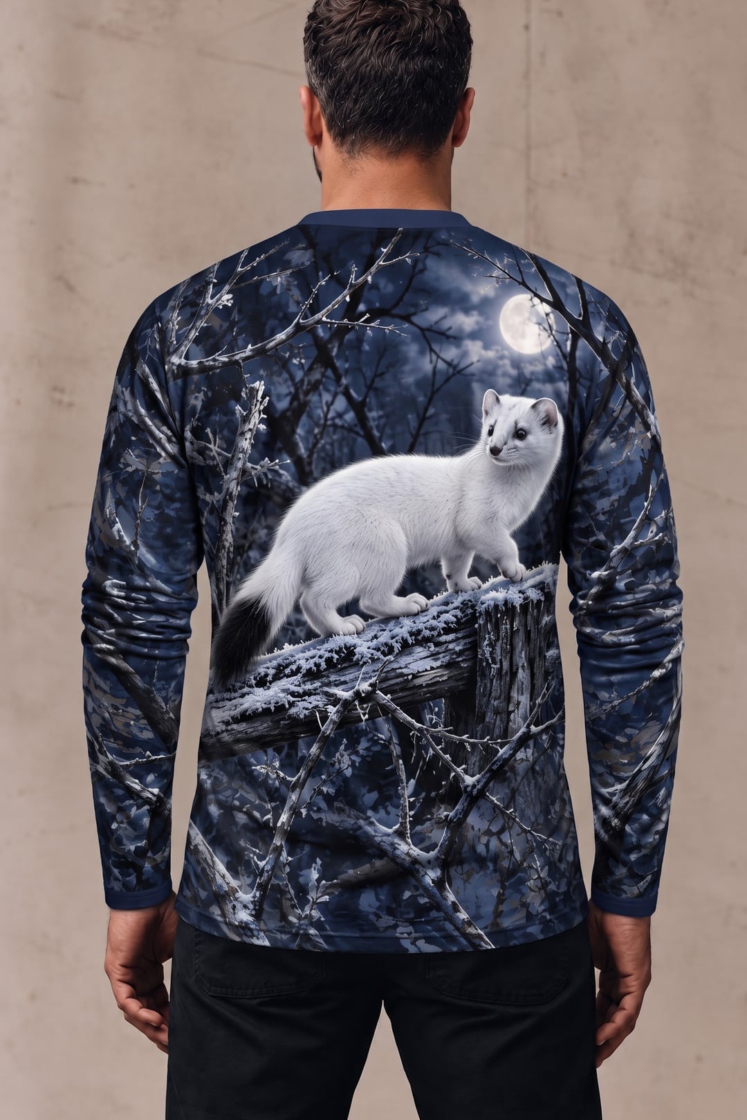 Performance Hunting Long Sleeve - Moonlit Winter Ermine Watch - ULS754K image 2
