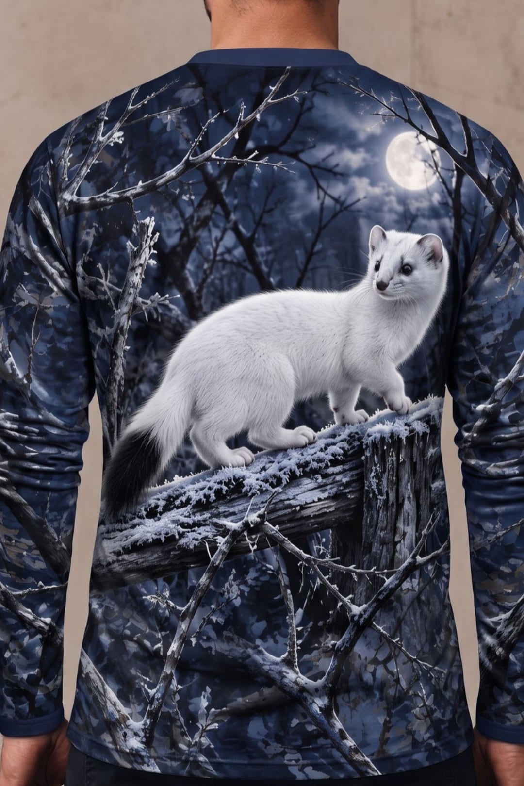Performance Hunting Long Sleeve - Moonlit Winter Ermine Watch - ULS754K image 4
