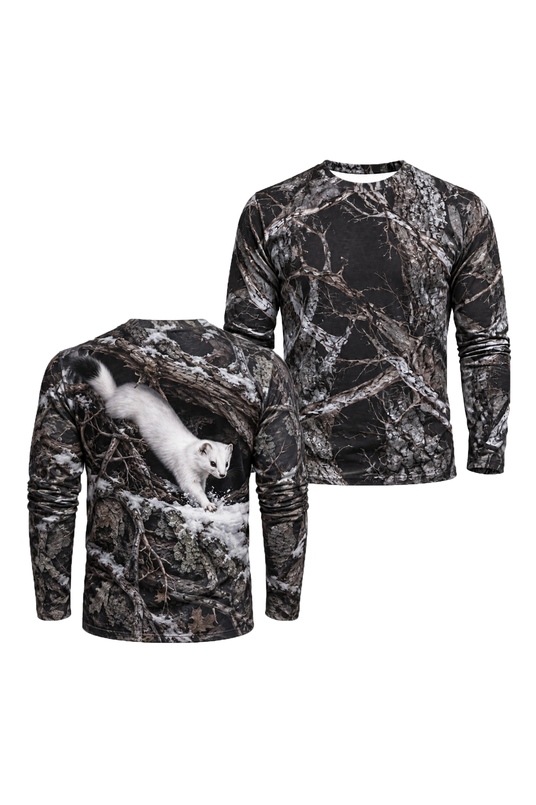 Performance Hunting Long Sleeve - Snowy Timber Ermine Leap - ULS755K image 1