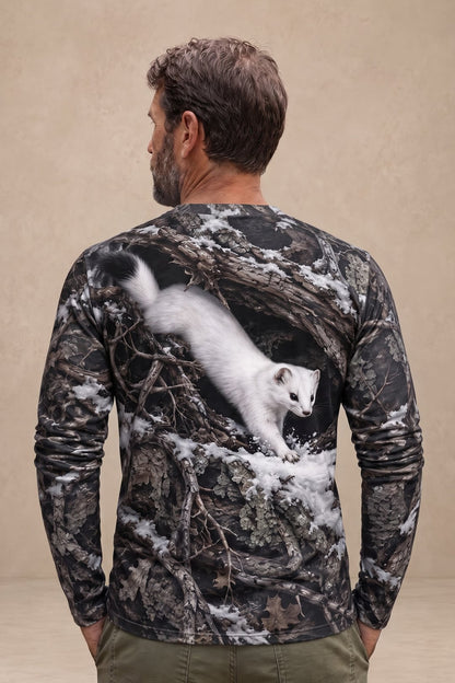 Performance Hunting Long Sleeve - Snowy Timber Ermine Leap - ULS755K image 2