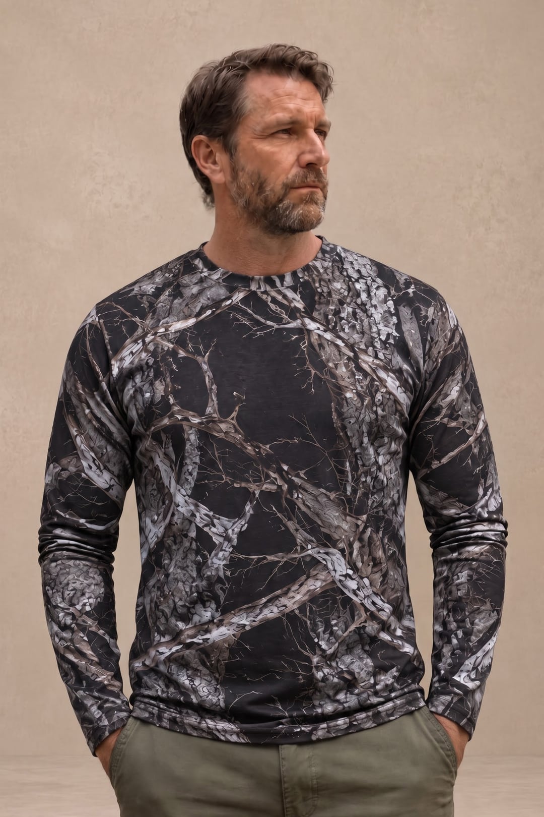 Performance Hunting Long Sleeve - Snowy Timber Ermine Leap - ULS755K image 3