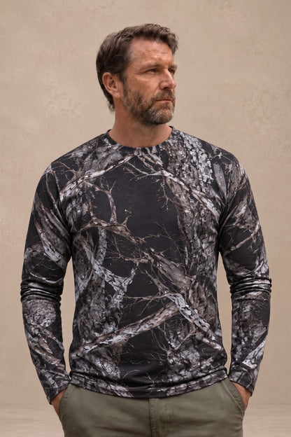 Performance Hunting Long Sleeve - Snowy Timber Ermine Leap - ULS755K image 3