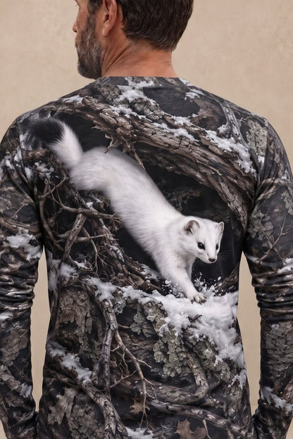 Performance Hunting Long Sleeve - Snowy Timber Ermine Leap - ULS755K image 4