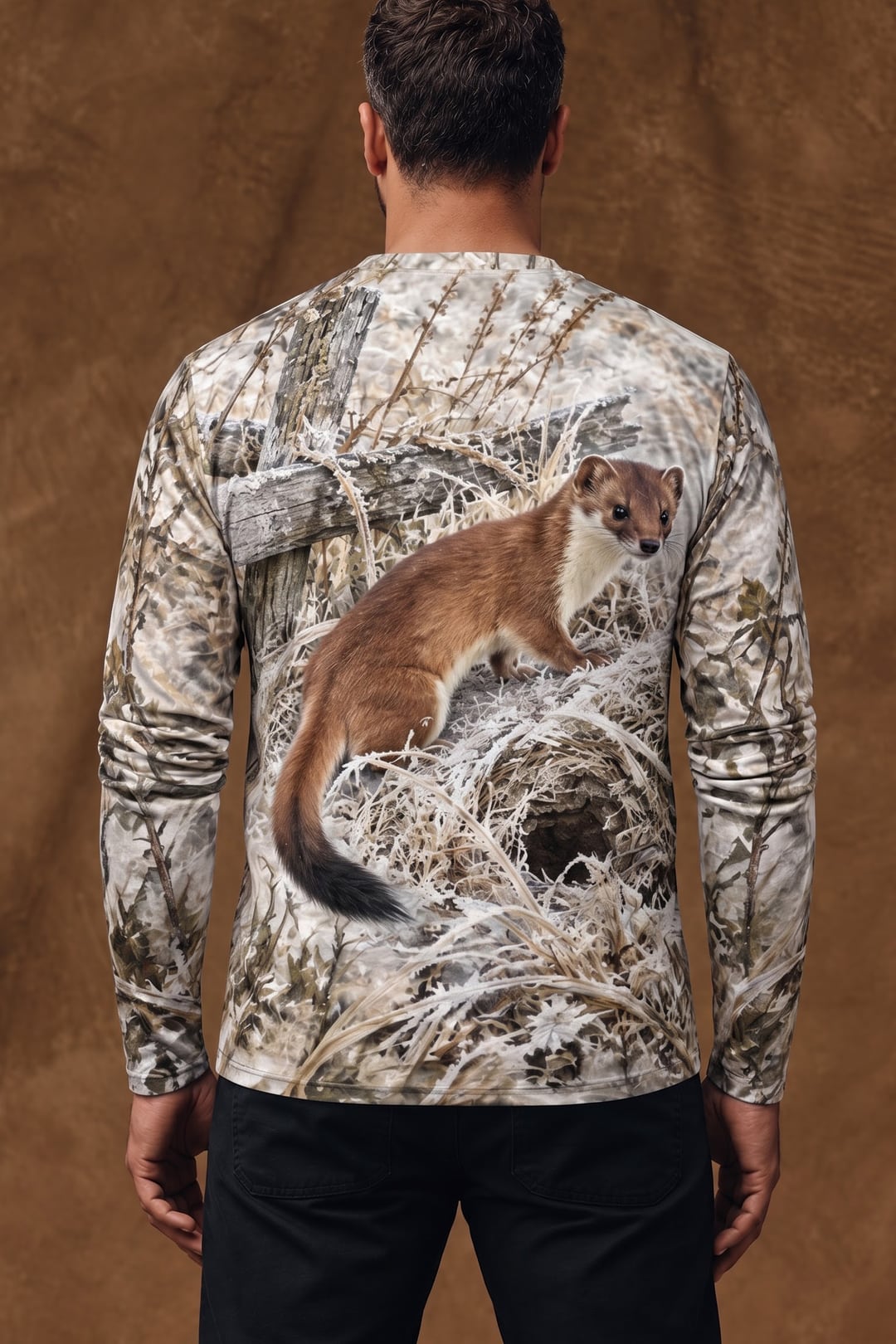 Performance Hunting Long Sleeve - Frosted Fence Weasel Watch - ULS756K image 2