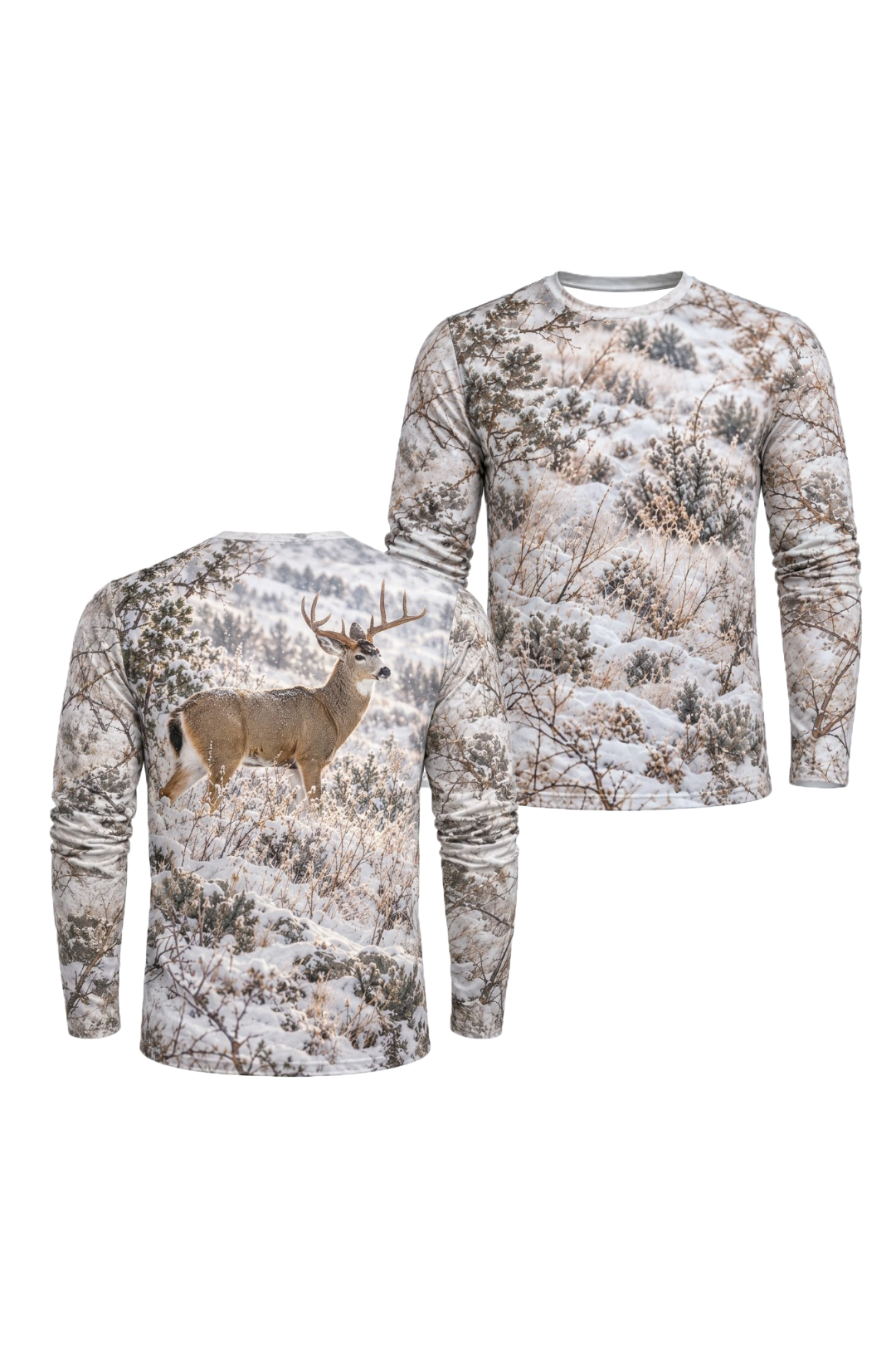 Performance Hunting Long Sleeve - Snowy Ridge Blacktail Stand - ULS761K image 1