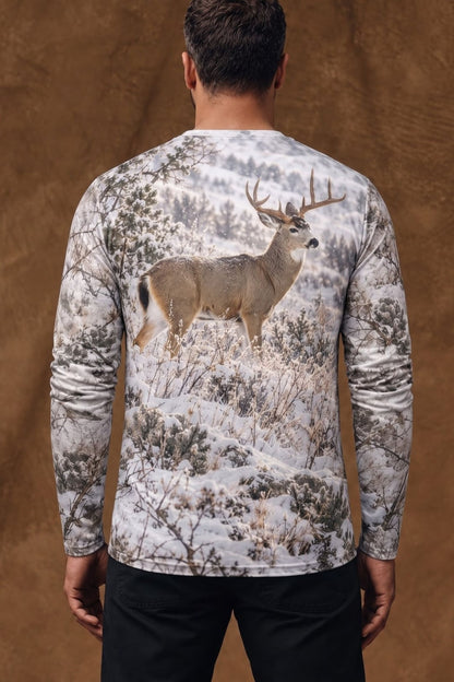 Performance Hunting Long Sleeve - Snowy Ridge Blacktail Stand - ULS761K image 2