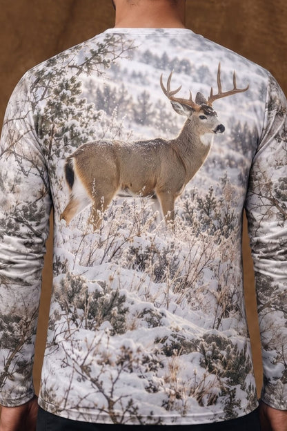 Performance Hunting Long Sleeve - Snowy Ridge Blacktail Stand - ULS761K image 4