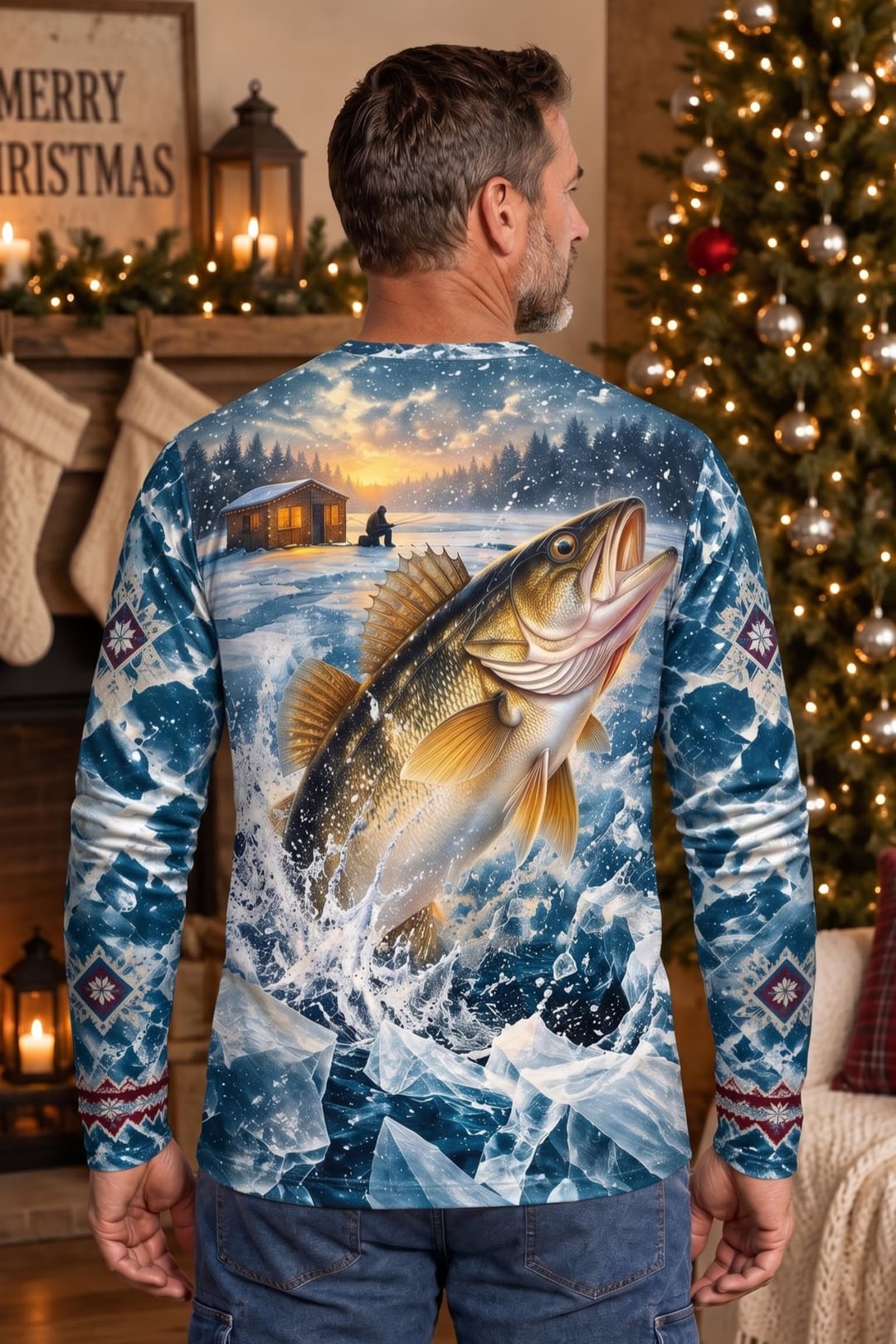 Performance Fishing Long Sleeve - Ice Bound Walleye Strike - ULS773K image 2