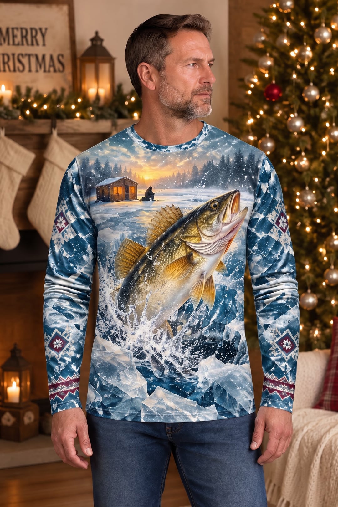Performance Fishing Long Sleeve - Ice Bound Walleye Strike - ULS773K image 3