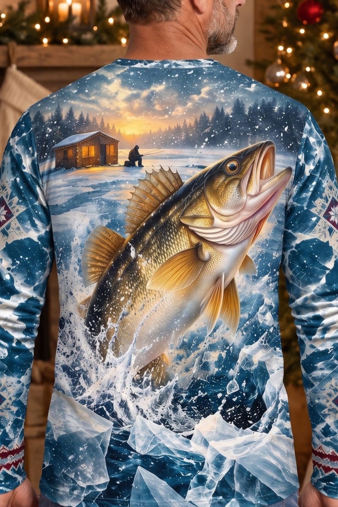 Performance Fishing Long Sleeve - Ice Bound Walleye Strike - ULS773K image 4