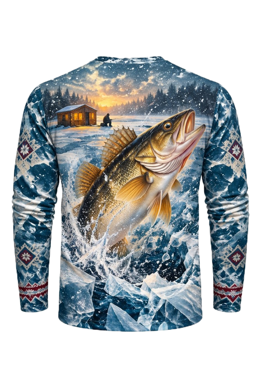 Performance Fishing Long Sleeve - Ice Bound Walleye Strike - ULS773K image 5
