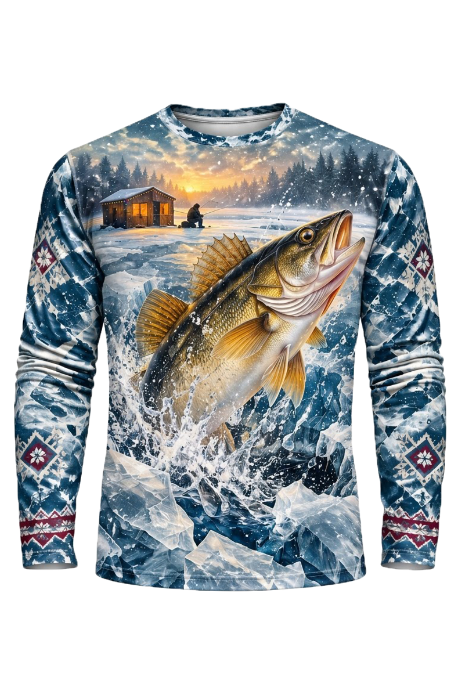 Performance Fishing Long Sleeve - Ice Bound Walleye Strike - ULS773K image 6