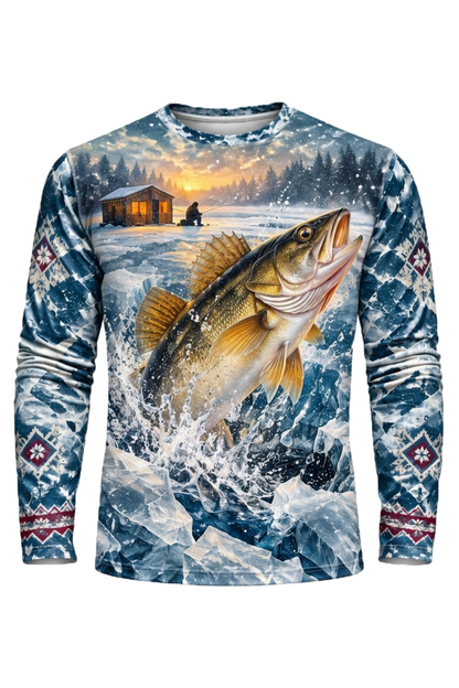 Performance Fishing Long Sleeve - Ice Bound Walleye Strike - ULS773K image 6
