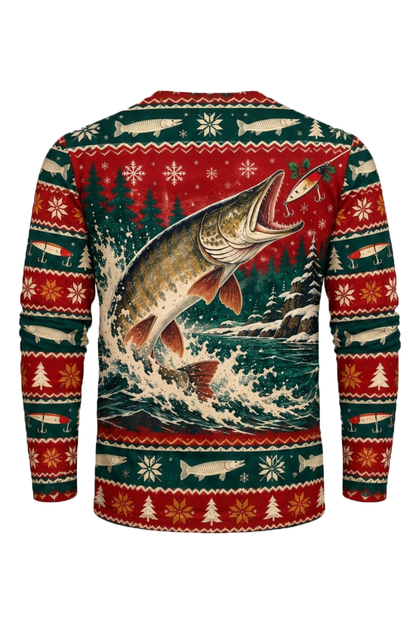 Performance Hunting Long Sleeve - Christmas Muskie Strike - ULS774K image 6