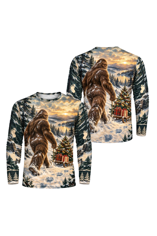 Performance Hunting Long Sleeve - Christmas Bigfoot Sleigh - ULS775K image 1