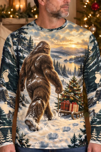 Performance Hunting Long Sleeve - Christmas Bigfoot Sleigh - ULS775K image 4