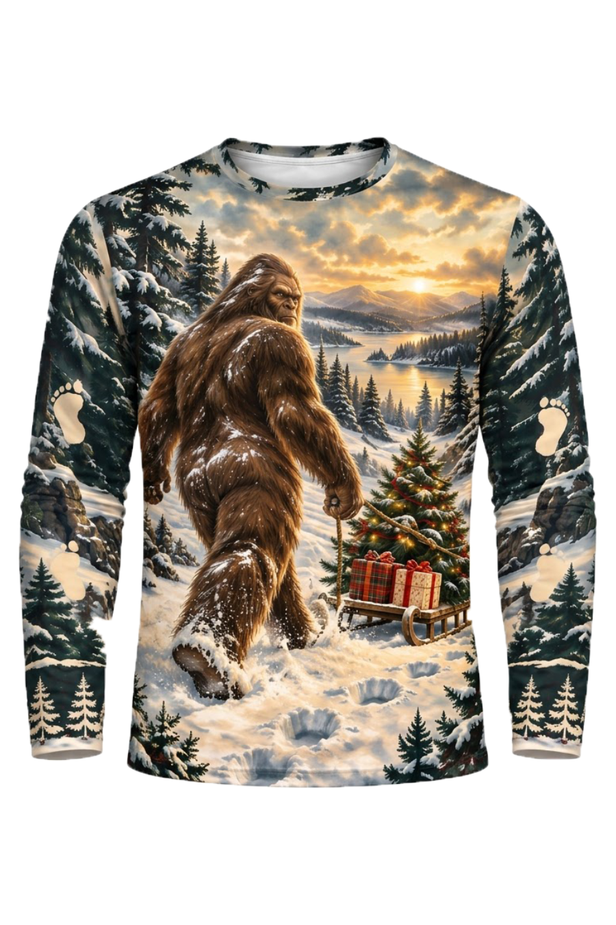 Performance Hunting Long Sleeve - Christmas Bigfoot Sleigh - ULS775K image 5