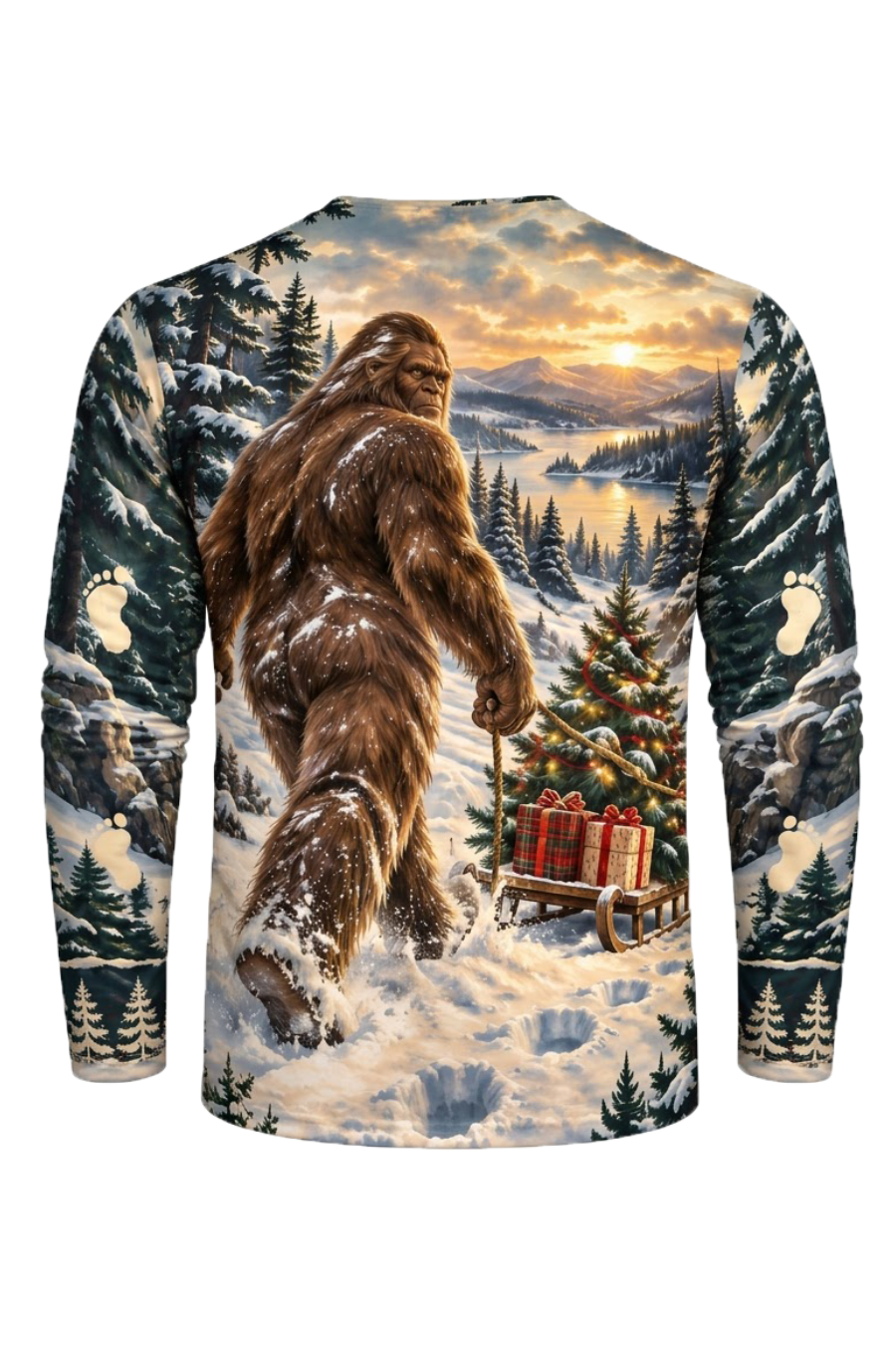 Performance Hunting Long Sleeve - Christmas Bigfoot Sleigh - ULS775K image 6