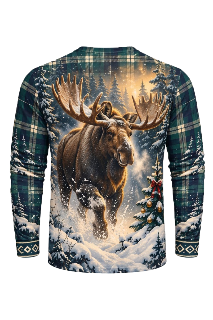 Performance Hunting Long Sleeve - Christmas Moose Stride - ULS776K image 6