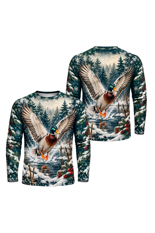Performance Hunting Long Sleeve - Christmas Mallard Splash - ULS779K image 1