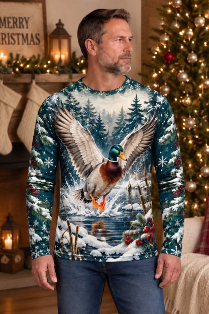 Performance Hunting Long Sleeve - Christmas Mallard Splash - ULS779K image 2